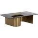 Whisper 54 X 30 inch Brown / Gold Coffee Table